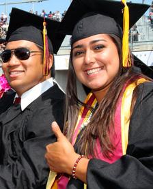 CSUDH Graduates Thumbs Up